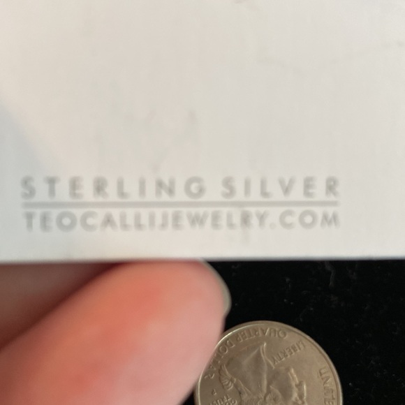 Sterling silver dangle earrings with Amethyst.  Never worn. great gift 🎁 - Picture 4 of 4